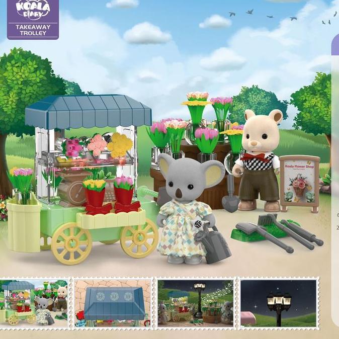Koala Diary Sylvanian Ice Cream Cart House mainan rumah gerobak boneka [terbaik]