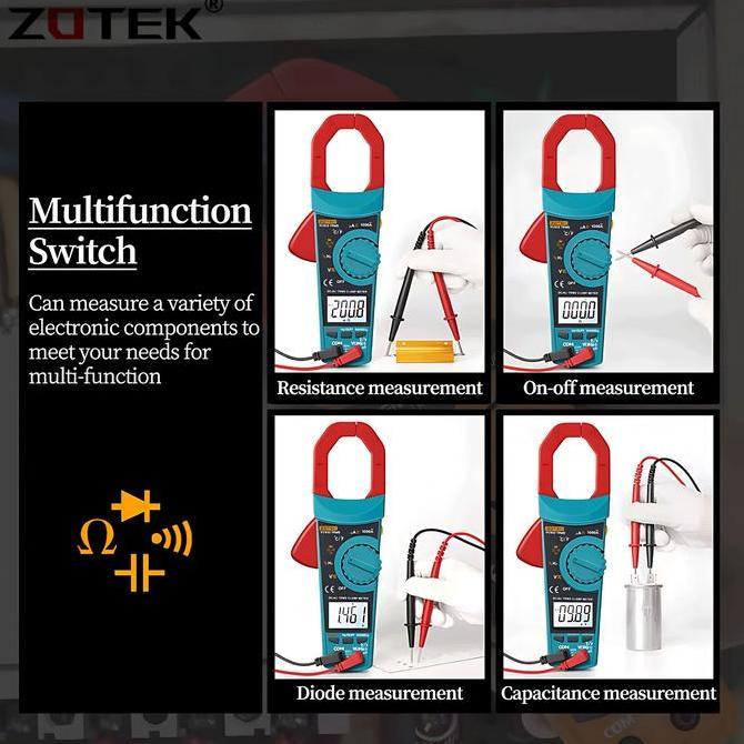 Irontime- Zotek Vc902 Auto Range Clamp Meter Tang Ampere Digital Tang Ampere