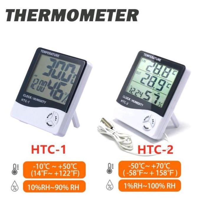 Irontime- Htc-2 Thermometer Hygrometer Terl4Ris / Alat Pengukur Suhu Ruangan Ori