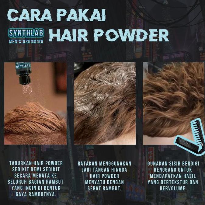 Styling- Hair Powder Clay Bubuk 10 & 15 Gr - Synthlab Hair Powder Sisir
