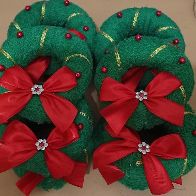 ,,,,,,,] souvenir handuk tema natal packing plastik