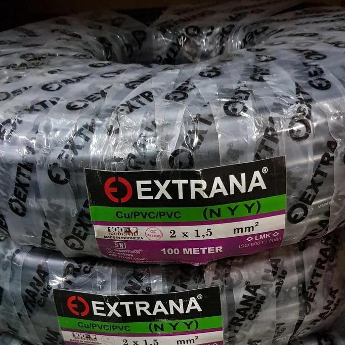 TERMURAH - Kabel NYY 2x1,5 Extrana 100mtr