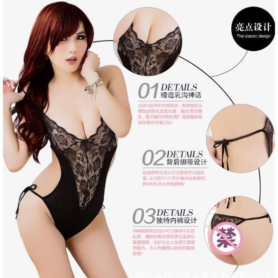 TERBARU WINGALERY Lingerie Pakaian Dalam Bodysuit Erotis Pakaian Dalam Renda Wanita 3045