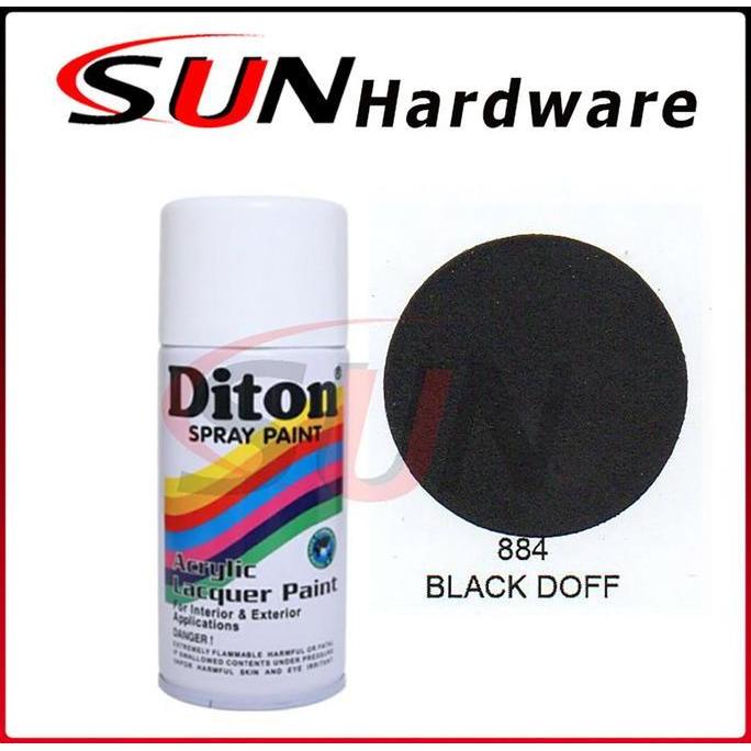 Cat- Pilox Diton 300 Cc Black Doff 884 Pilox Pylox Cat Semprot Solid Hitam Matt
