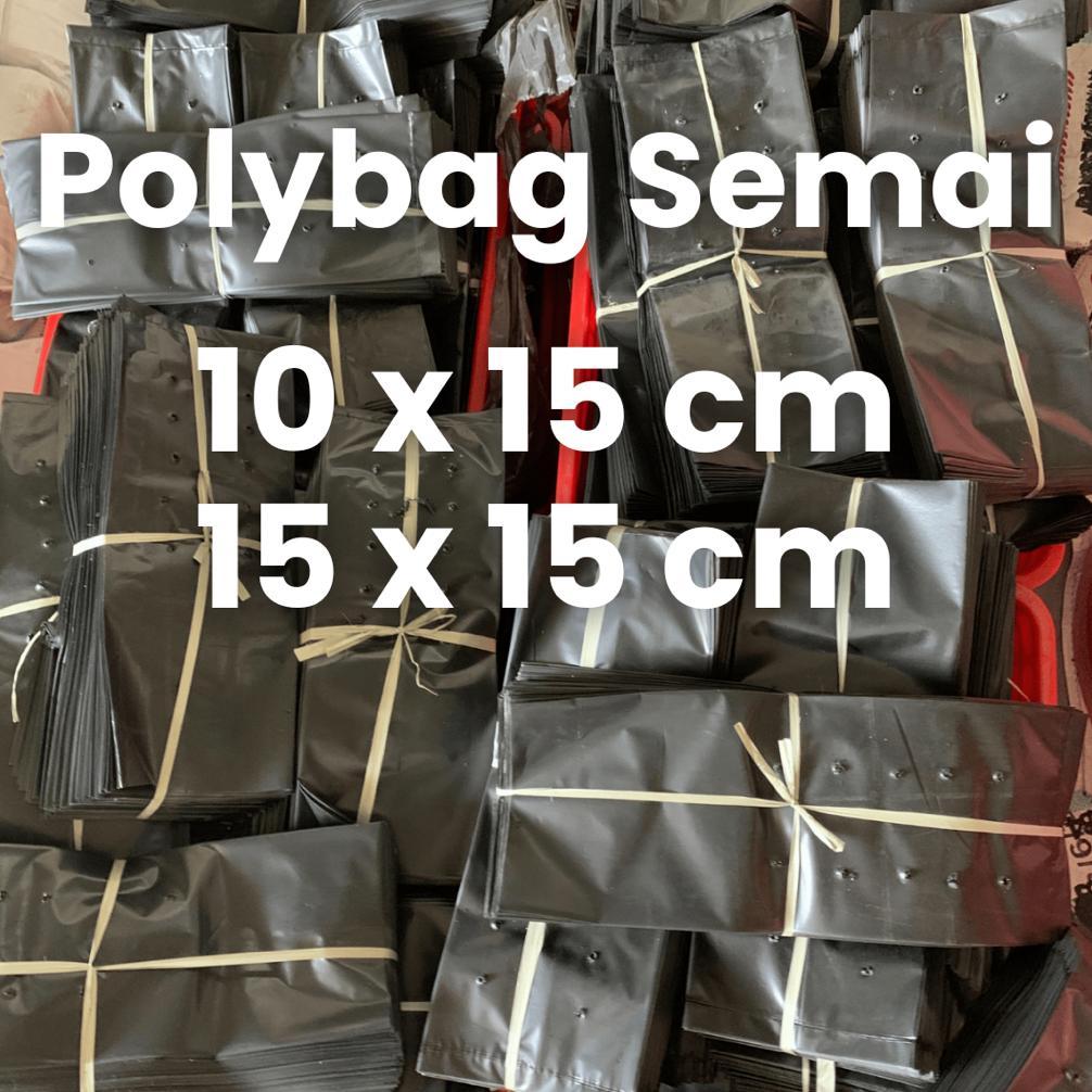 Bisa Cod 1 Pack Polybag Semai Benih Tanaman Polybag Kecil 10X15 15X15 Pack +/- 200Gram ....