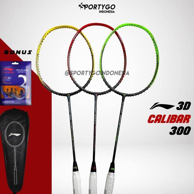 Promo Raket Badminton Li-Ning 3D CALIBAR 300 Boost Combat ORIGINAL 300B 30 Diskon