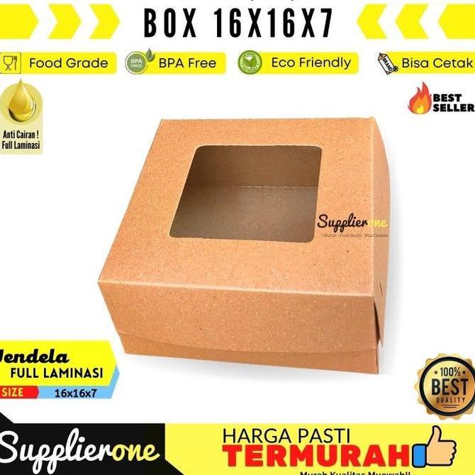 Instancodbisa- Dus Snack 16X16X7 25Pcs / Dus Kue / Dus Cemilan / Box Makanan