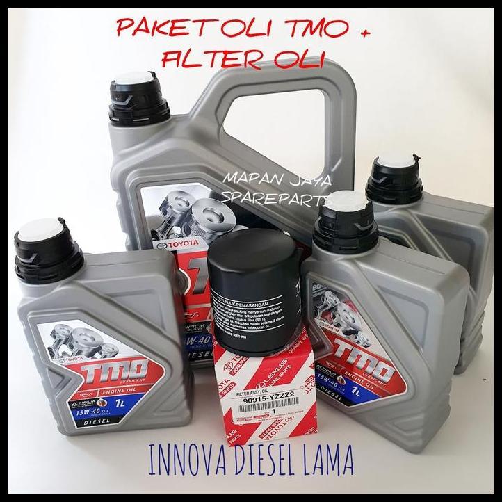BEST DEAL PAKET OLI TMO DIESEL DAN FILTER OLI INNOVA DIESEL LAMA ASLI 
