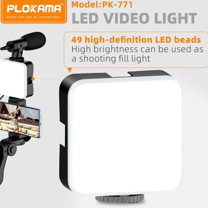 JUILOOSHOPHS - VLOGGING KIT ALAT VLOG HP LENGKAP YOUTUBER VLOGER HANDPHONE 5 IN 1 ITEM LED VIDEO LIG