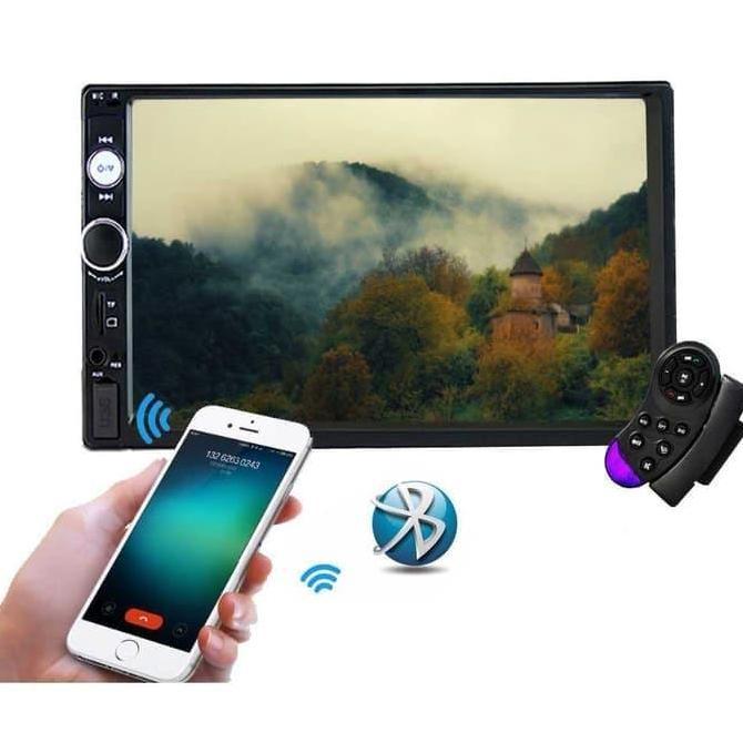 DR222 - Head Unit Double Din LED Mobil with Mirror Link Android