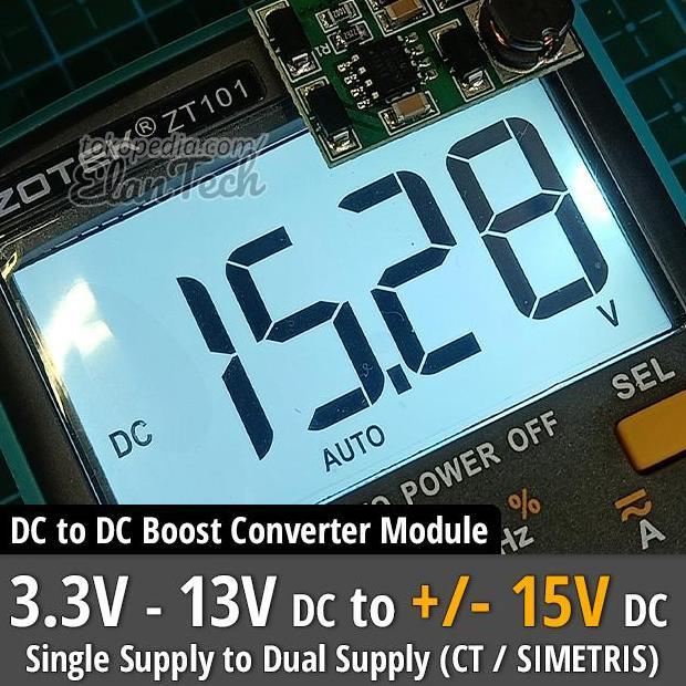 Instancodbisa- Modul Converter Simetris 15V Dc Ct (+15 & -15V Dc) Single Supply To Dual / Bipolar +/