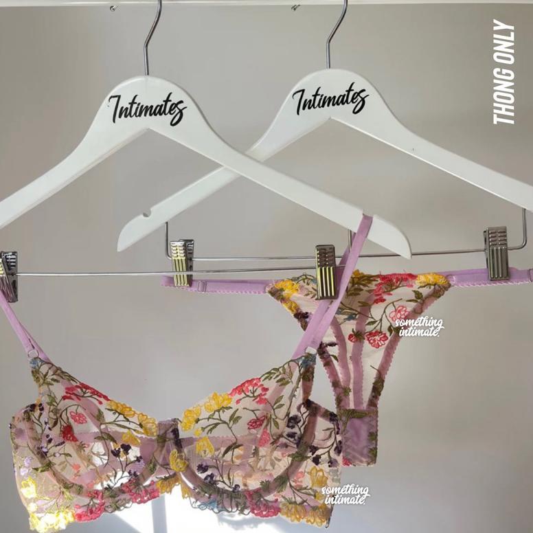 NEW [THONG ONLY ] SLOAN & SHERA Floral Embroidered Lace Bra Lingerie Cup Set Bustier Bodice Long Tor