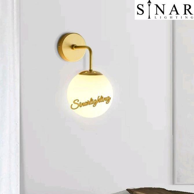 Lampu dinding modern gold kaca 38005