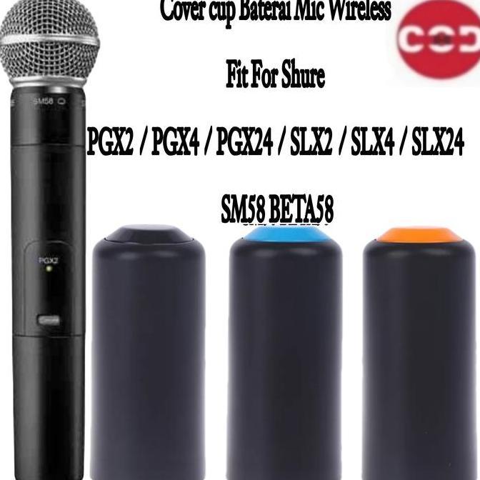 On Cup Cover Baterai Mic Shure Pgx Slx 2 4 24 D8000 D8000 Wireless