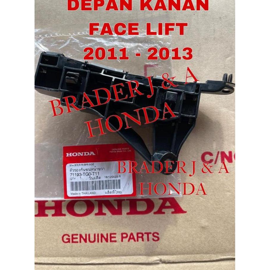 DR233 >> BRACKET BEMPER DUDUKAN SPACER BUMPER DEPAN JAZZ GE8 TYPE S RS 2008 2009 2010 2011 2012 2013