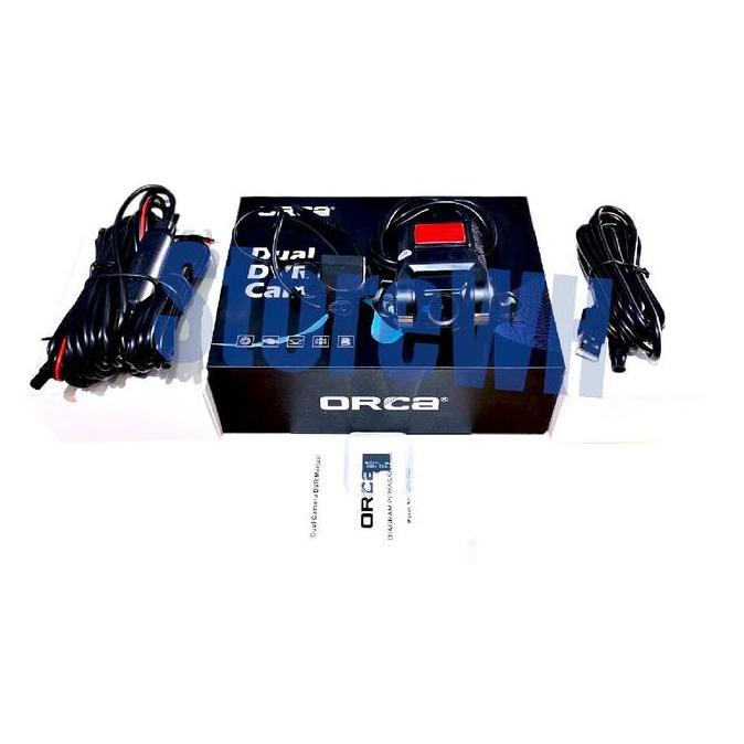 DR332 - ORCA DVR Mobil Dual Kamera CCTV Android Universal 1080P Loop Recording + G Sensor Wide Angle