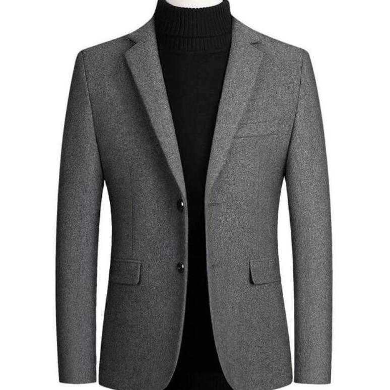 Discount Jas Pria Slimfit bahan Wol -Jas Formal bahan material setreach Wol Slimfit body