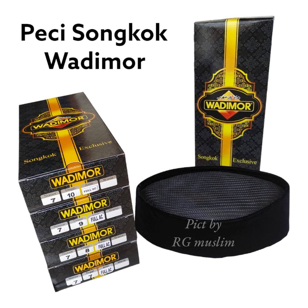 Kopeah/Peci songkok Merk Wadimor Hitam Full AC