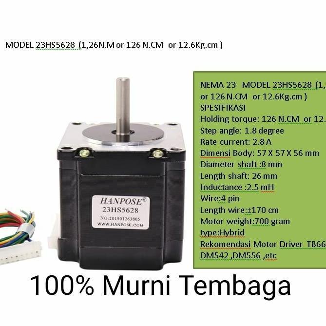 Tranmood- Nema 23 23Hs5628 Stepper Motor Nema 23