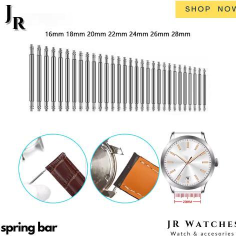 Original Pin Spring Bar Strap Tali Jam Tangan 12 14 16 18 19 20 21 22 24 26 28 30 Mm