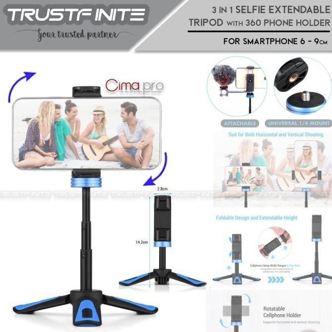 Mini Tripod Hp Extension Holder Lipat 360 Tripod Tongsis Smartphone