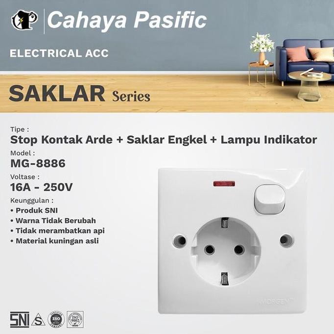 Panelfiks- Morgen Stop Kontak + Saklar Mg-8886