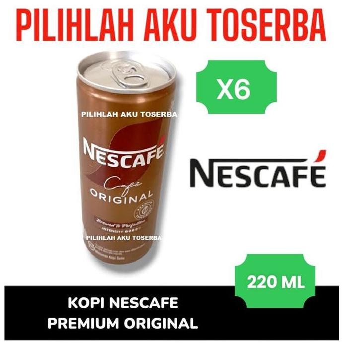 Kopi Nescafe Kaleng PREMIUM ORIGINAL 220 ml / Nescafe Can - ( HARGA 6 KALENG )