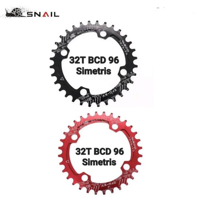 Snail Chainring Simetris 32T BCD 96 Chain ring Arm Crank BCD 96 32T