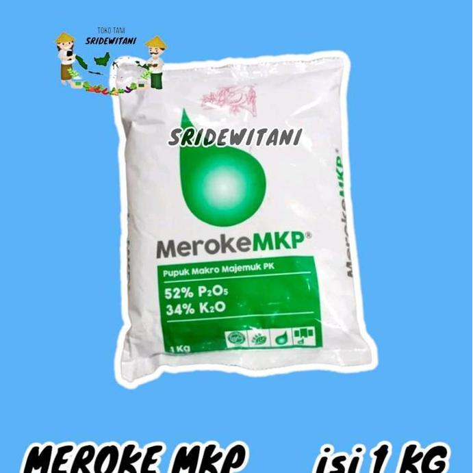 Indah- Pupuk Mkp Meroke 1 Kg Kemasan Pabrik Tanaman Mkp Pak Tani Kristal Tanah