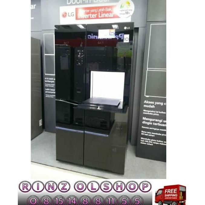 Terlaris Kulkas Side By Side Lg Gc-C247Uguv Kulkas Inverter Linear