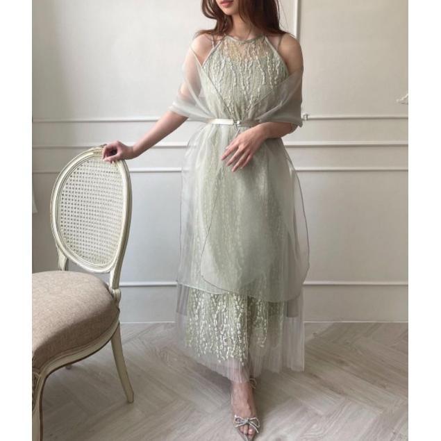 Selendang Organza Scraft Aksesoris Gaun Wanita Gaun Prewedding Scraft Organza Dot