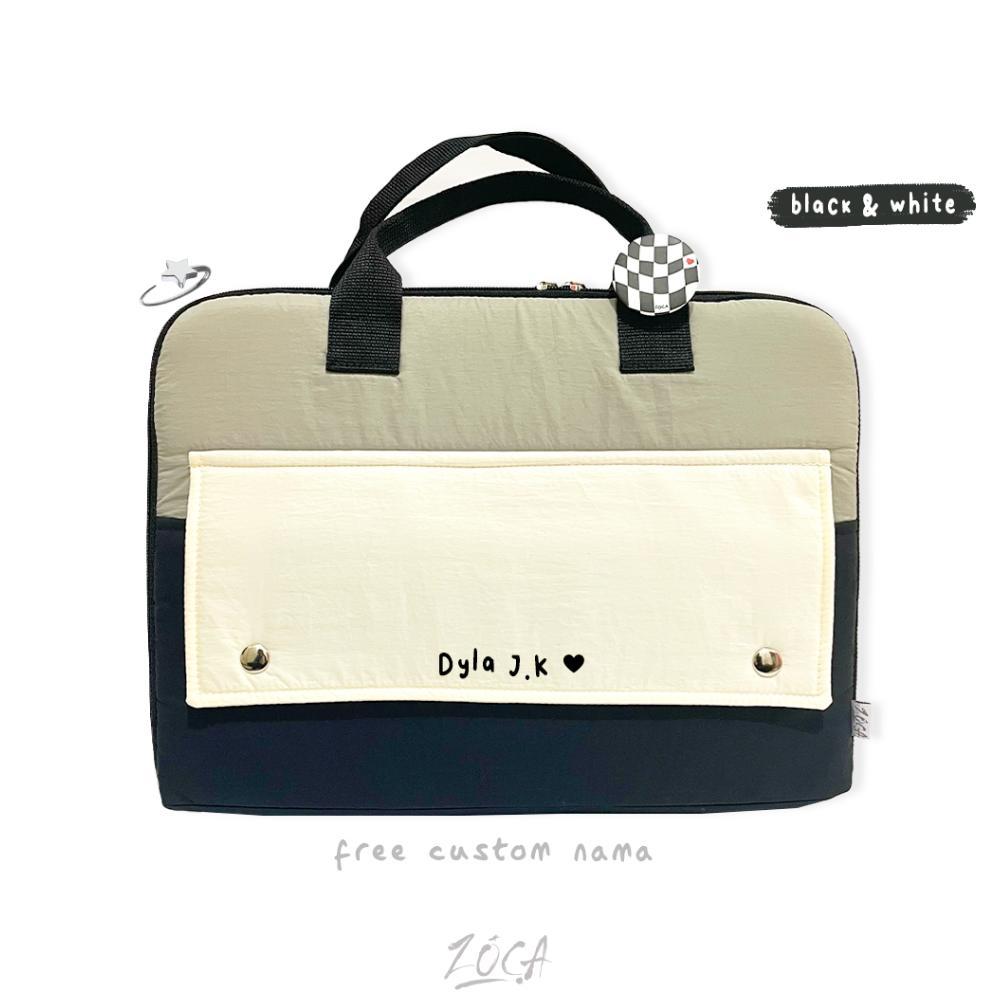 HEMAT ZOCA TAS LAPTOP NARA 14" / TAS LAPTOP JINJING (BISA CUSTOM NAMA)