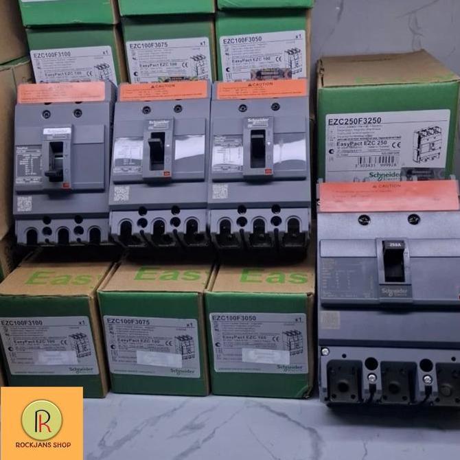 TERBARU - MCCB / BREAKER EZC250F 250A 18KA 3POLE . EZC250F3250 ,EZC100F3100 ,EZC100F3075 , EZC100F30