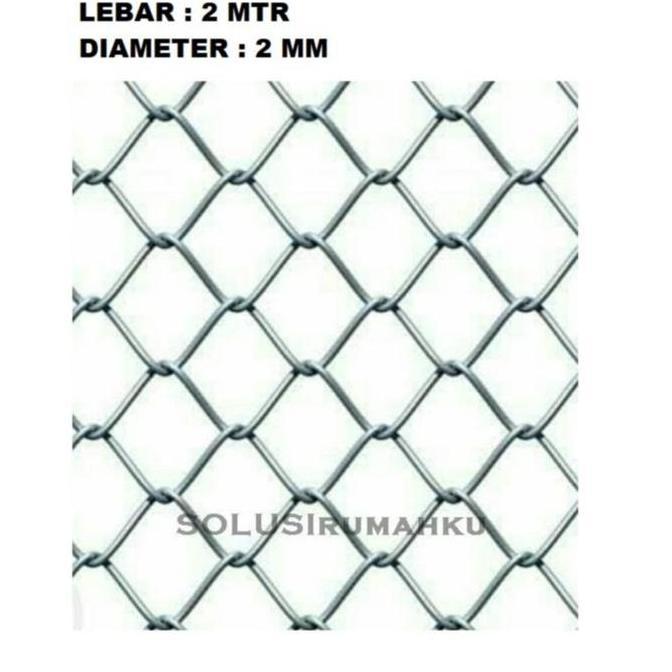 Kawat Harmonika Tinggi 2 mtr x Tebal 2 mm Ram Wajik Anyam Pagar Kandang Hewan