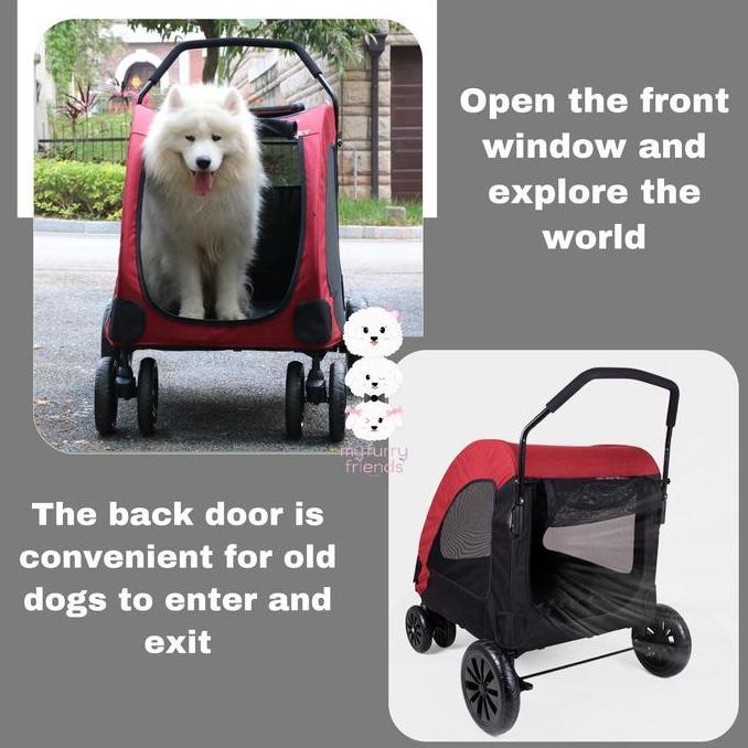 Large Pet Stroller Dodopet - up to 70kg - stroller untuk anjing besar