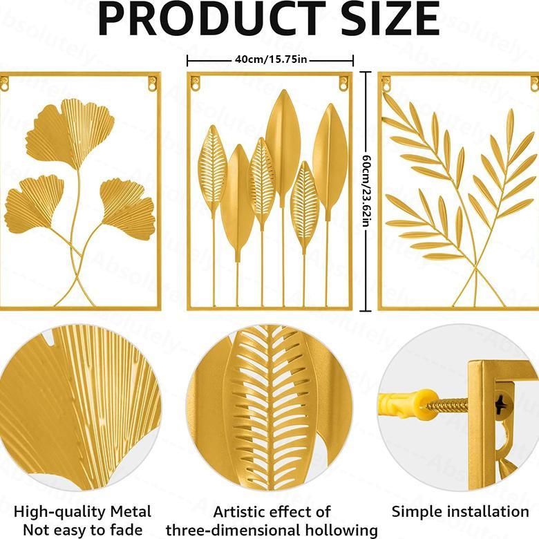 Sale Modern Living Room Wall Decoration Metal Leaf Wall /Hiasan Dinding Besi Metal Metal Leaf Wall A