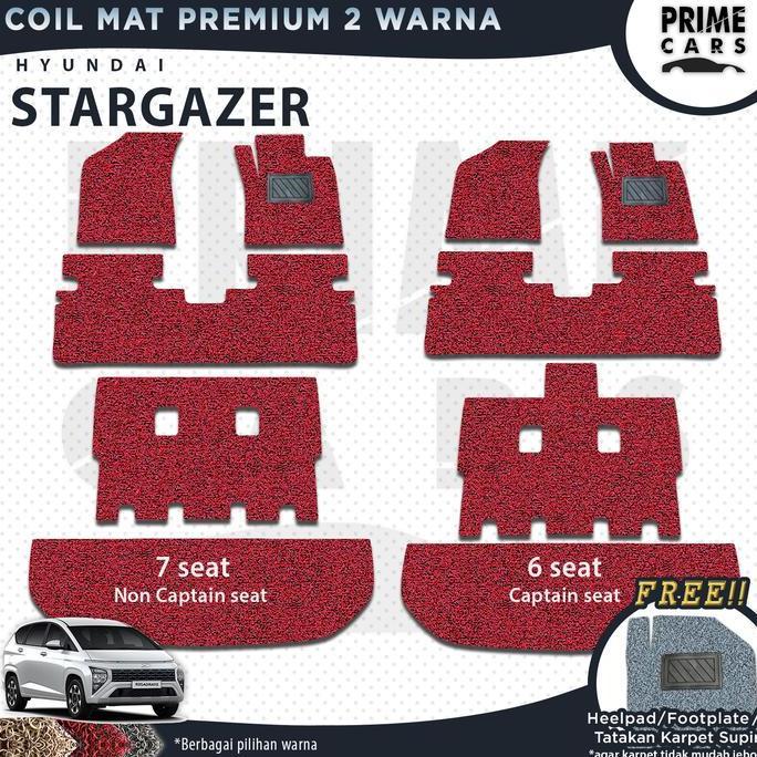 HARGA DISC - Karpet Mobil Coil Mat PREMIUM Hyundai STARGAZER Full Mie Bihun 2 Warna
