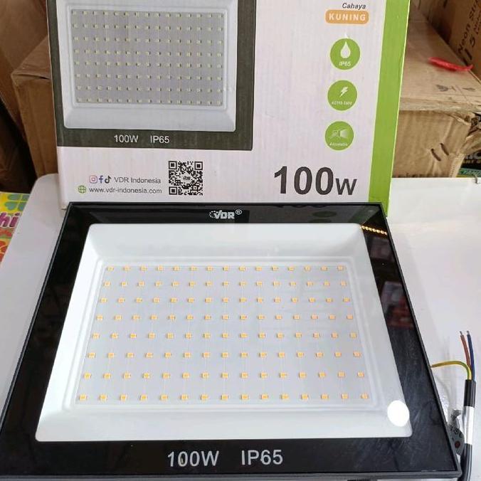 lampu sorot 100 watt cahaya kuning VDR IP65 / lampu tembak 100 watt kuning