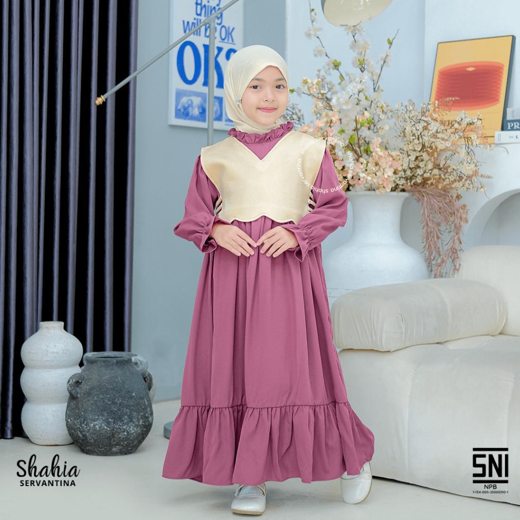 BEST SELLER SHAHIA SERVANTINA - BELVA DRESS GAMIS ANAK PEREMPUAN