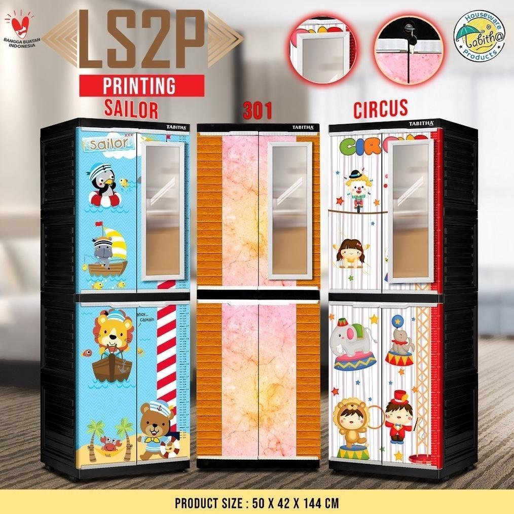 Bergaransi Tabitha Lemari Pakaian Plastik Dengan Laci Lemari 2 Pintu Serbaguna - Ls2Pl Series