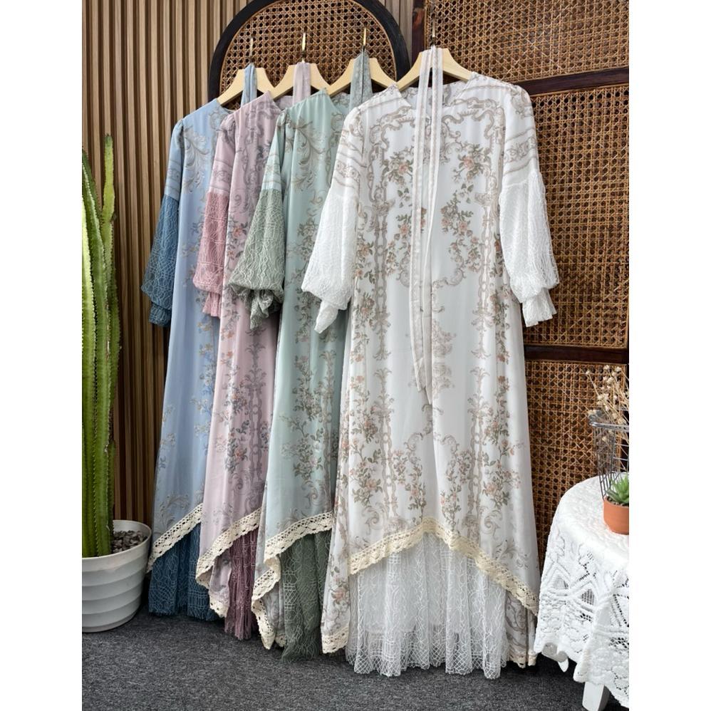 DISKON LITTLE BUTIK ZENARA SIGNATURE BRUKAT LONGDRESS | GAMIS KONDANGAN GAMIS BRUKAT