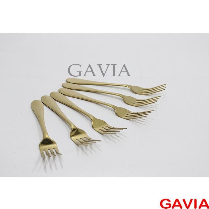Garpu Kecil Emas Stainless / Garpu Kecil Gold / Garpu Buah Dessert Stainless / Garpu Stenlis SC-34