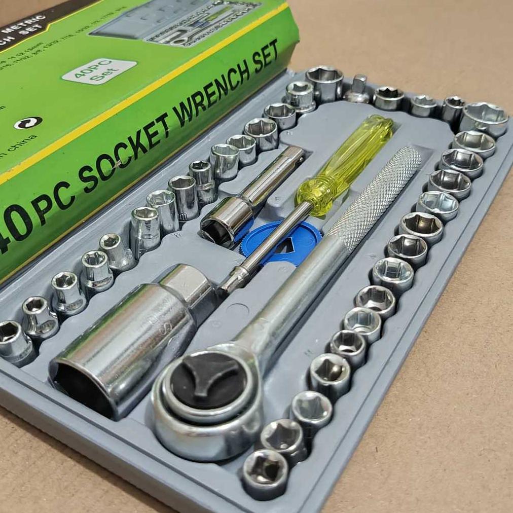 Flash Sale Paket Kunci Shock 40 Pcs + Obeng T Set 24 Pcs + Kunci Ring Pas 11 Pcs Diamond ( Ready Cod