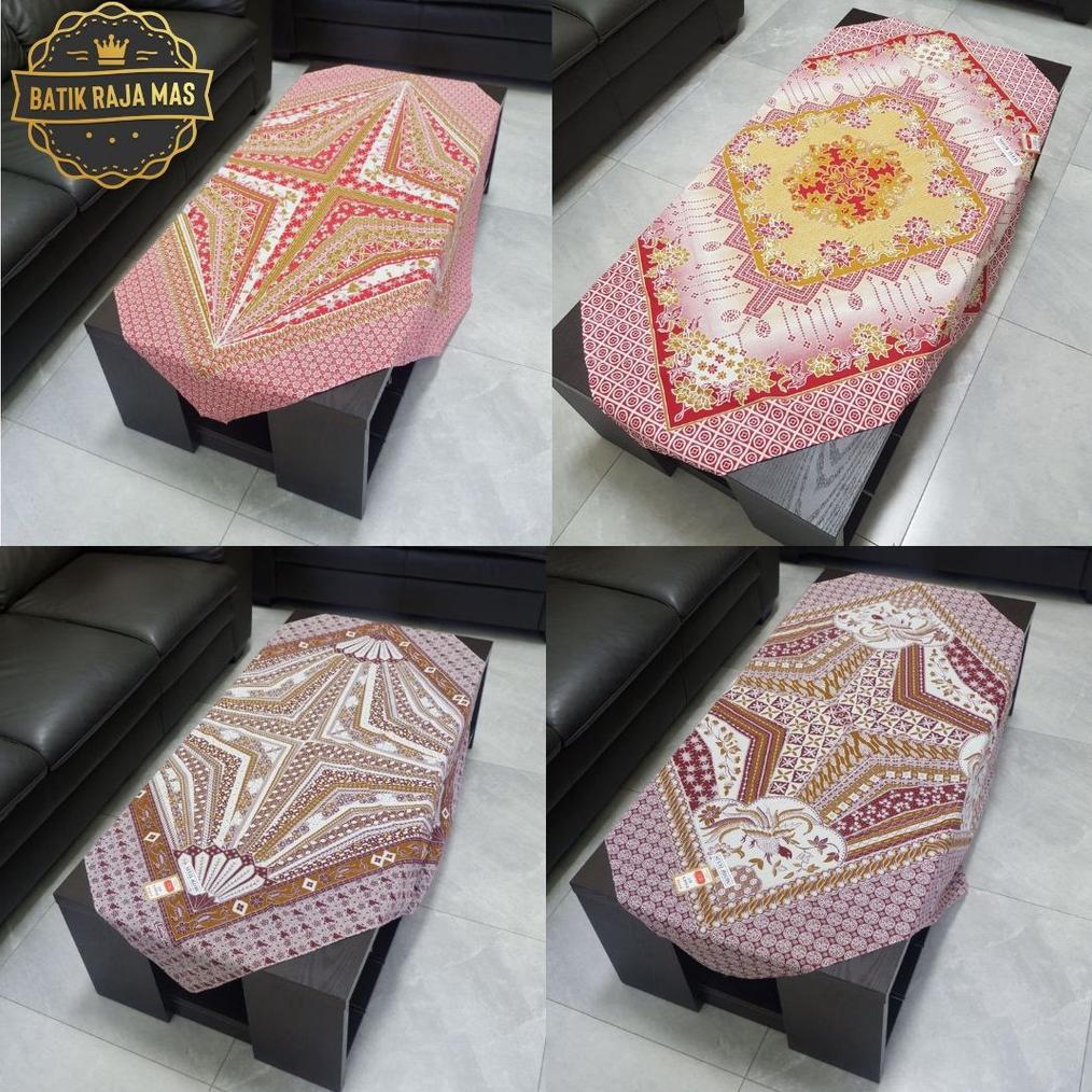 Diskont Taplak Meja Tamu Motif Batik Ukuran 110 X 105 Sekolah Ruang Guru Persegi Empat Kotak Square 