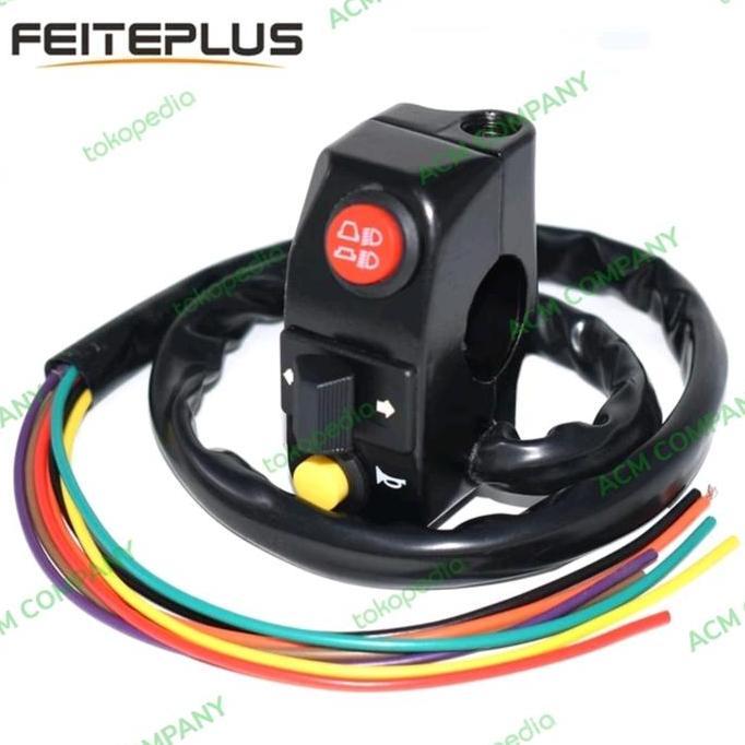 CHIONEZA Saklar kiri Domino 3 fungsi + dudukan spion Bahan besi Domino