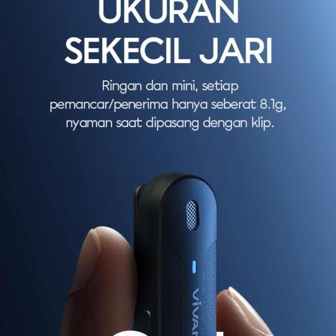 promo Microphone Vivan VWA-M8C Usb C / VWA-M8L Lightning Wireless Clip On Mic