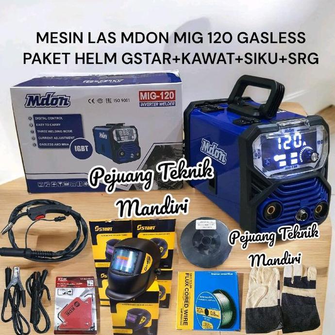 CHIONEZA MDON MIG 120 GASLESS MESIN LAS MIG TANPA GAS CO2 MDON MIG 120 / TRAFO LAS MIG MDON 120 A