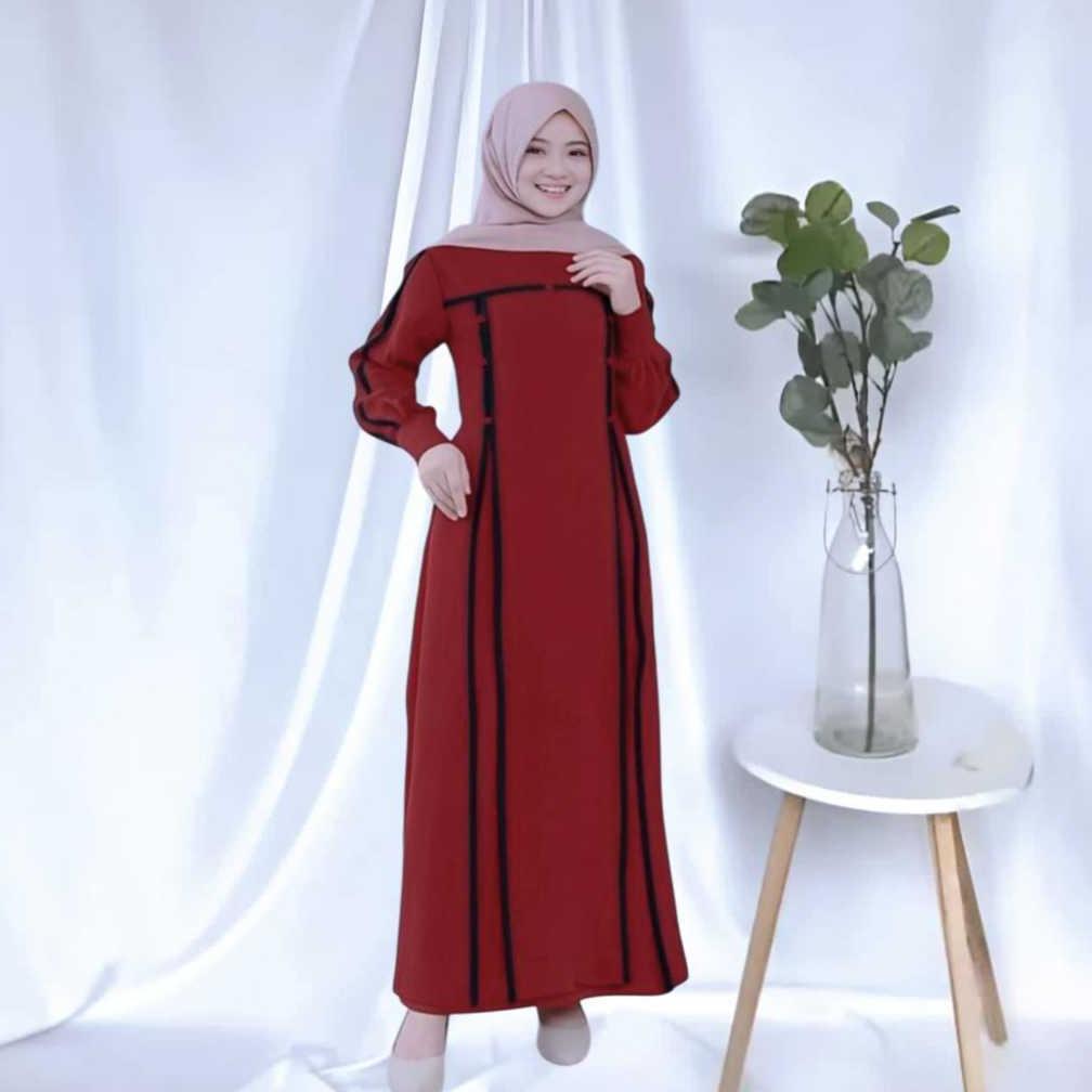 Cuci Gudang  Gamis Lebaran 2026 Model Gamis Terbaru Bahan Crinkle Premium