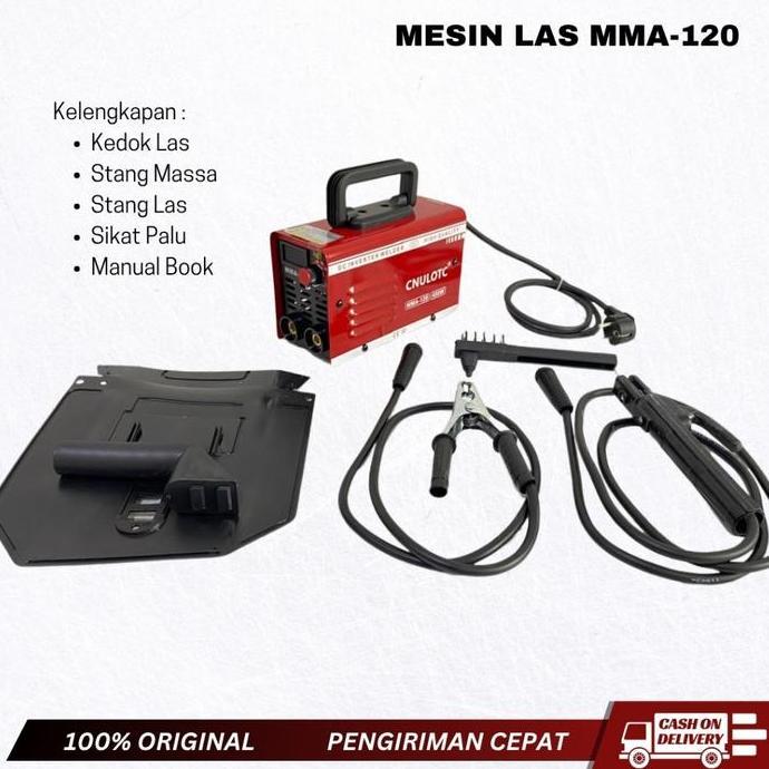 NAGASWARA.ID - CNULOTC MESIN LAS MMA-120 ALAT LAS BESI MINI 450W TRAVO LAS
