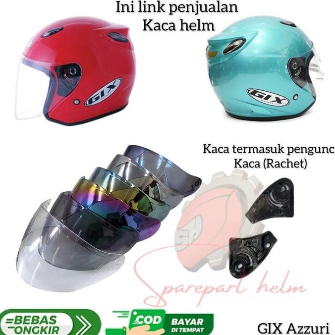 Byxc- Kaca Helm Gix Azzuri Visor Helm Gix Azzuri